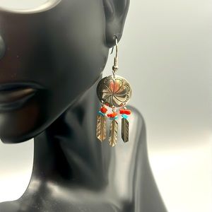 Native American Navajo earrings. 925 Silver